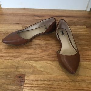 Target brown leather flats.